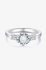 Loyal Love 1 Carat Moissanite Platinum-Plated Ring - Ladyez