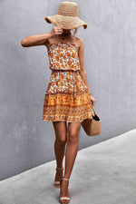Bohemian Frill Trim Strapless Dress - Ladyez