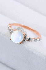 Round Moonstone Ring - Ladyez