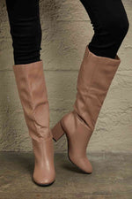 East Lion Corp Block Heel Knee High Boots - Ladyez
