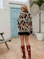 Open Front Fuzzy Cardigan with Pockets - Ladyez