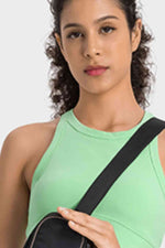Racerback Cropped Sports Tank - Ladyez
