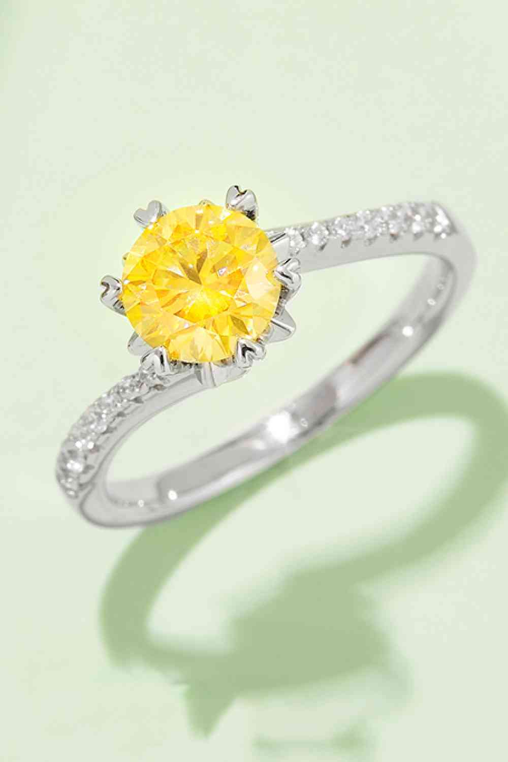 1 Carat Moissanite 925 Sterling Silver Ring - Ladyez