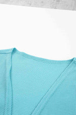 Striped Color Block Open Front Cardigan - Ladyez