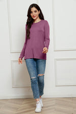 Basic Bae Full Size Round Neck Long Sleeve Top - Ladyez