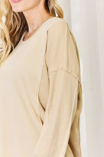HEYSON Full Size Mineral Wash Thermal Top - Ladyez