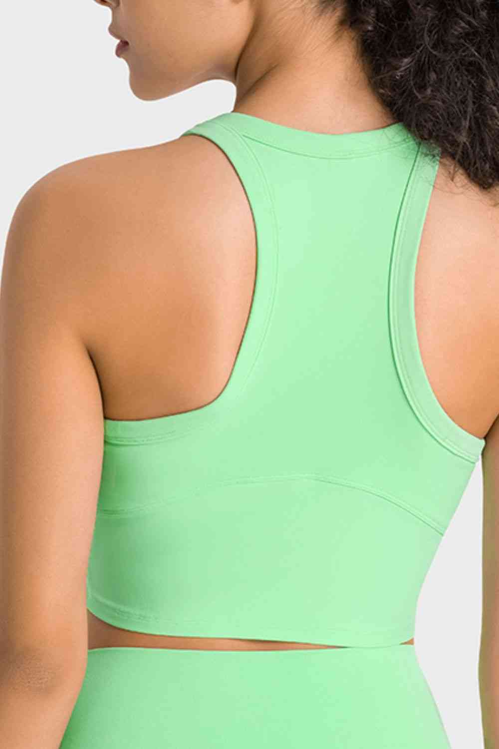 Racerback Cropped Sports Tank - Ladyez