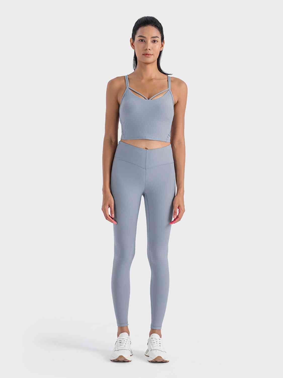 Double Strap Ribbed Sports Cami - Ladyez