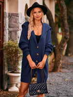 Dropped Shoulder Long Sleeve Cardigan - Ladyez