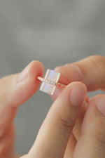 Natural Moonstone Platinum-Plated Ring - Ladyez