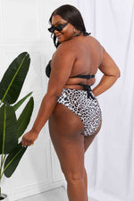 Marina West Swim Summer Splash Halter Bikini Set in Black - Ladyez