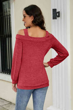 Cutout Cold-Shoulder Top - Ladyez