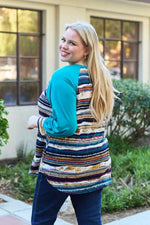 Celeste Design Full Size Striped Long Sleeve Top - Ladyez