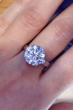 5 Carat Moissanite Platinum-Plated Ring - Ladyez