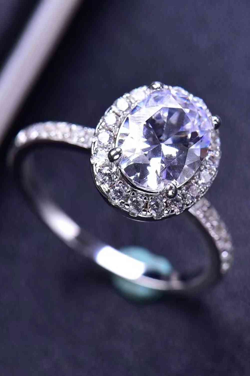 2 Carat Moissanite Platinum-Plated Ring - Ladyez