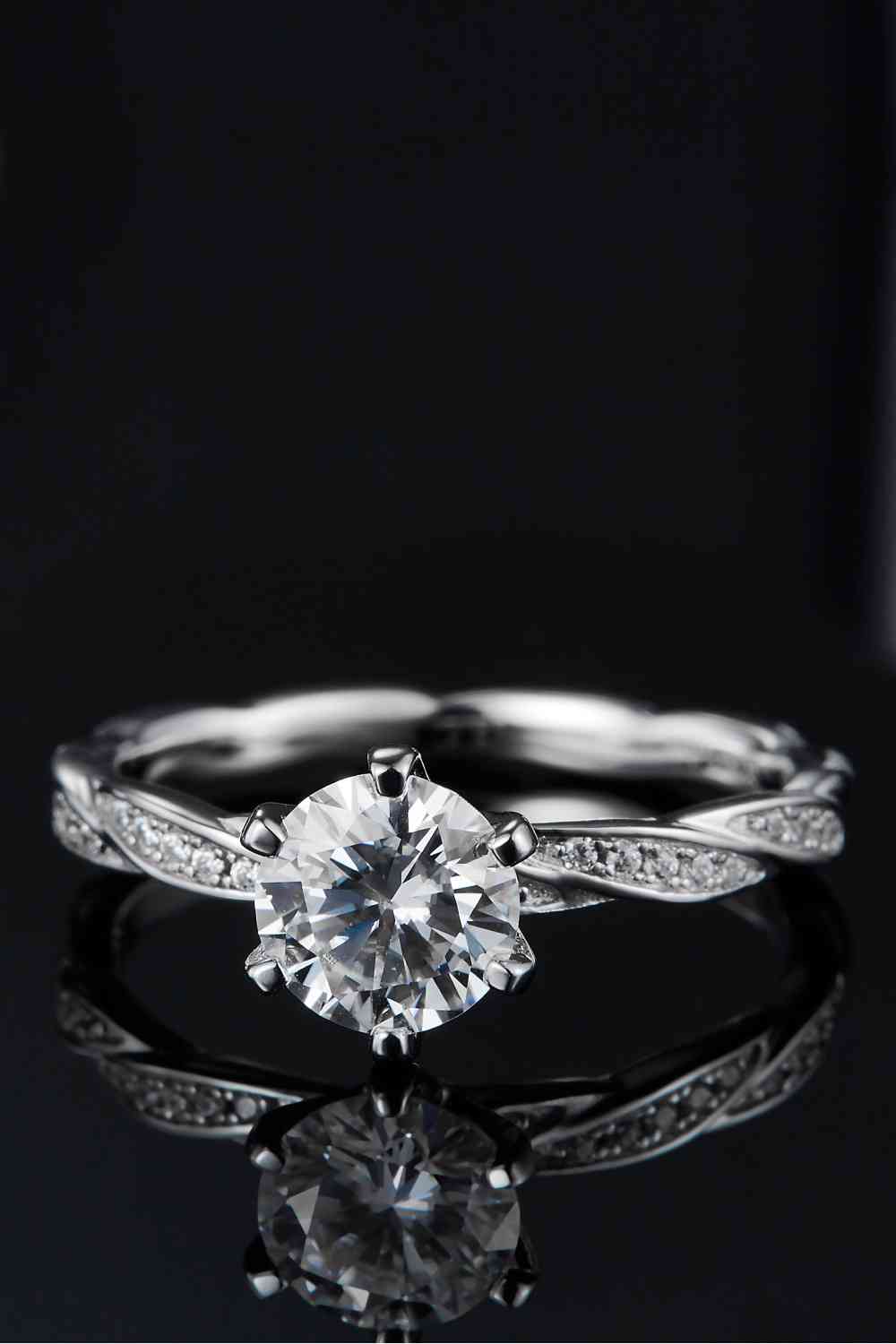 1 Carat Moissanite 925 Sterling Silver Ring - Ladyez