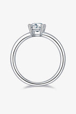 1 Carat Moissanite 925 Sterling Silver Solitaire Ring - Ladyez