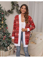 Christmas Open Front Cardigan - Ladyez