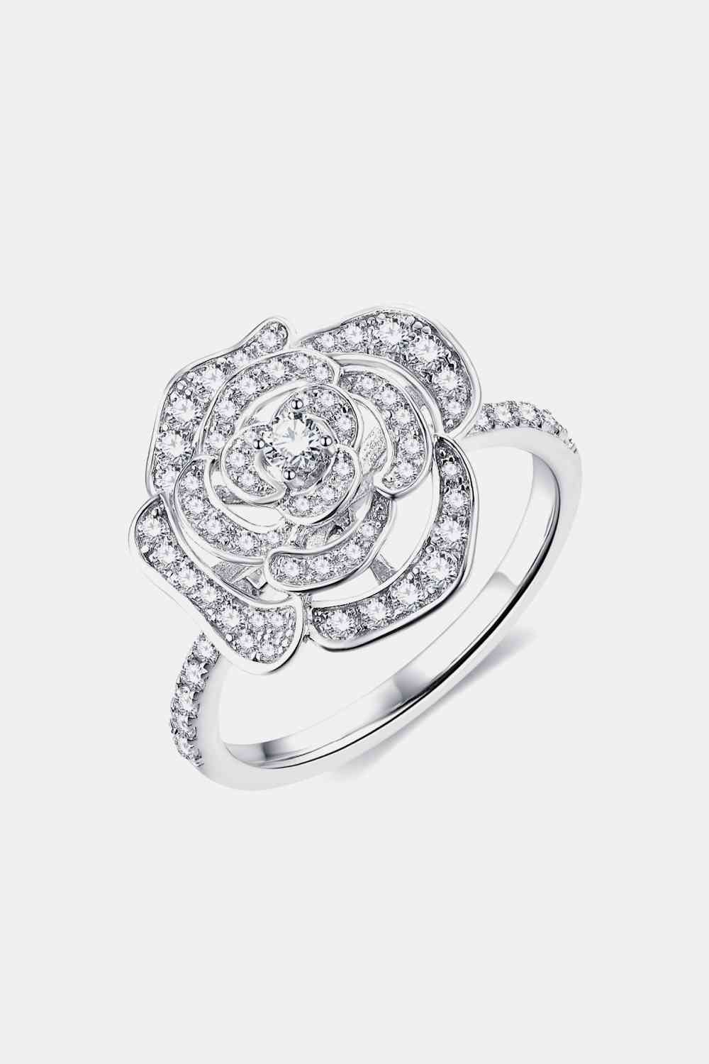 Moissanite Flower Shape Ring - Ladyez