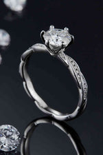 1 Carat Moissanite 925 Sterling Silver Ring - Ladyez