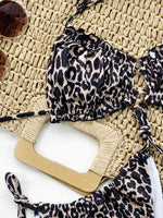 Frill Trill Halter Neck Bikini Set - Ladyez