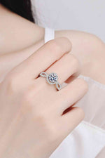 Feel The Joy 925 Sterling Silver Moissanite Ring - Ladyez