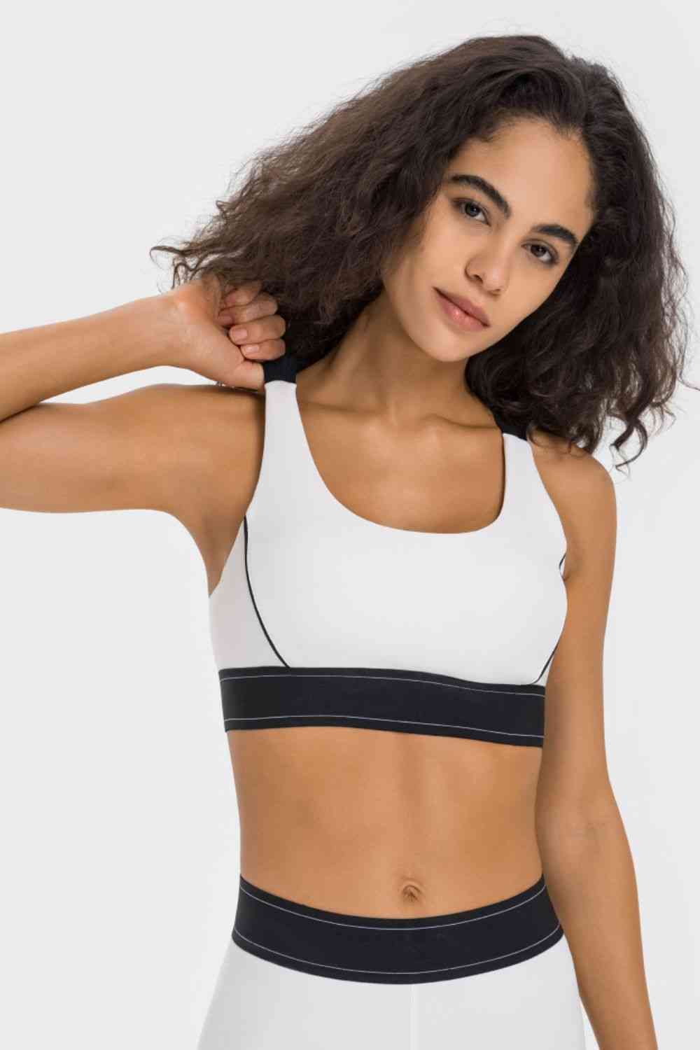 Contrast Sports Bra - Ladyez