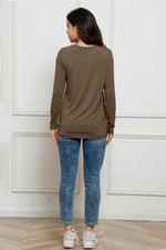 Basic Bae Full Size Round Neck Long Sleeve Top - Ladyez