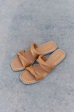 Qupid Summertime Fine Double Strap Twist Sandals - Ladyez
