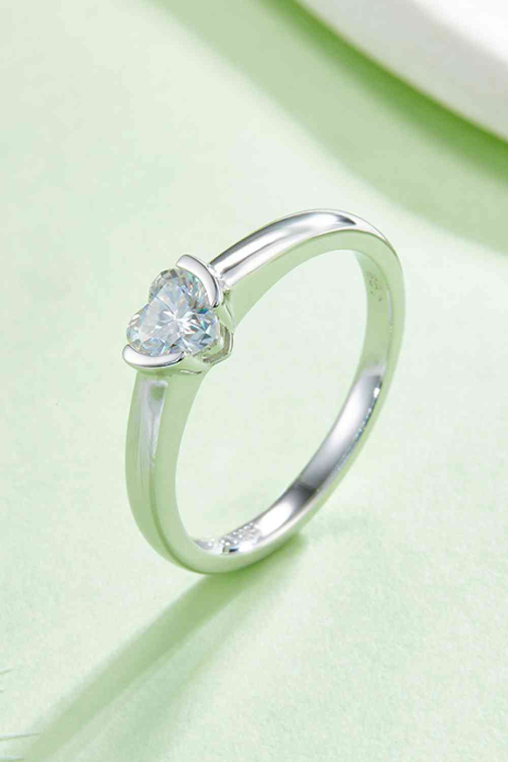 Moissanite 925 Sterling Silver Solitaire Ring - Ladyez
