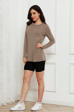Basic Bae Full Size Round Neck Long Sleeve Top - Ladyez