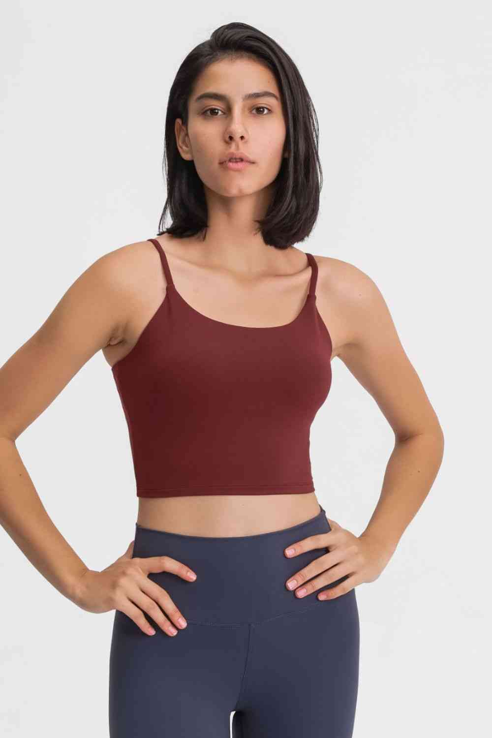 Feel Like Skin Scoop Neck Sports Cami - Ladyez