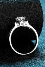 Lucky Charm Moissanite Rhodium-Plated Ring - Ladyez