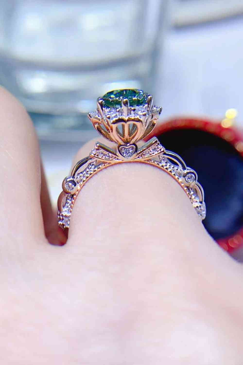 1 Carat Moissanite 925 Sterling Silver Ring - Ladyez