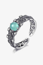 Contrast 925 Sterling Silver Open Ring - Ladyez