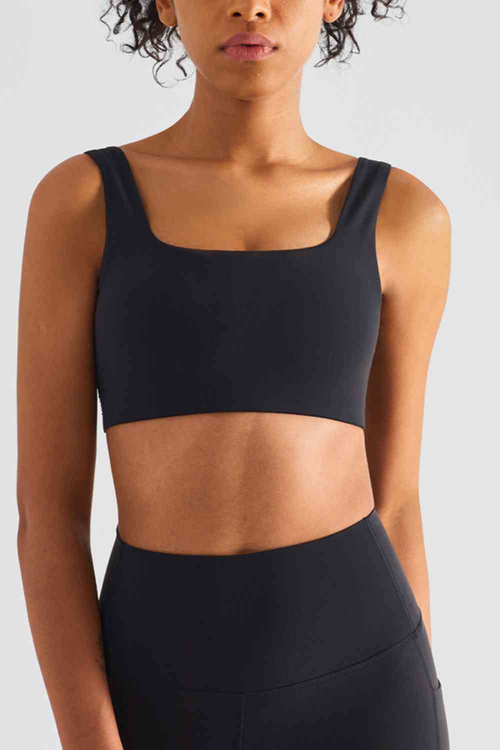 Square Neck Sports Bra - Ladyez