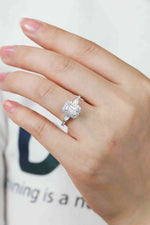 1 Carat Moissanite Geometric 925 Sterling Silver Ring - Ladyez