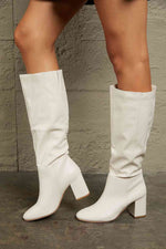 East Lion Corp Block Heel Knee High Boots - Ladyez