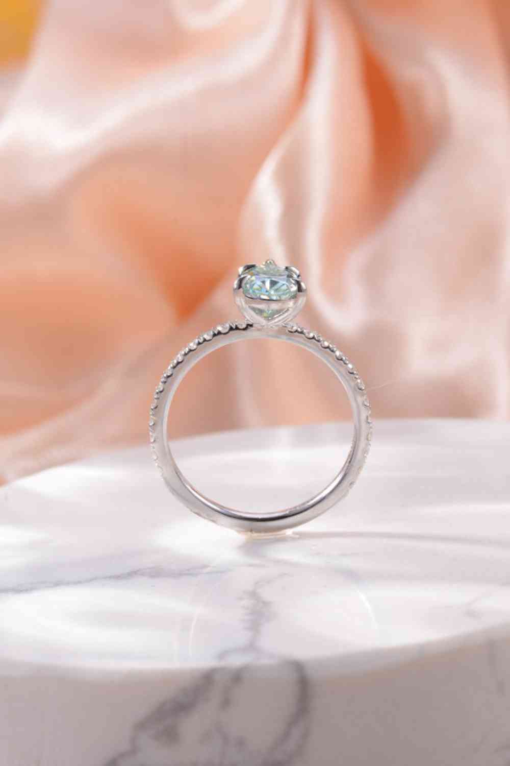 1.5 Carat Teardrop Shape Moissanite 925 Sterling Silver Ring - Ladyez