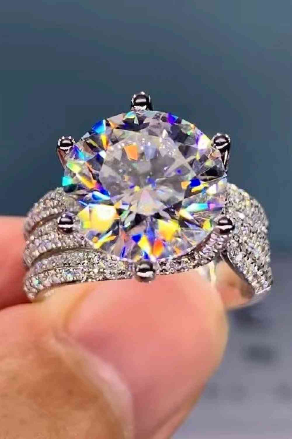 Adored 3 Carat Moissanite Three-Layer Ring - Ladyez