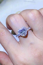 1 Carat Moissanite Heart Ring - Ladyez