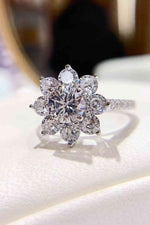 1 Carat Moissanite Flower Ring - Ladyez