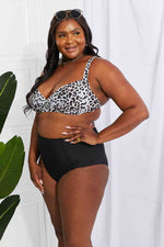 Marina West Swim Take A Dip Twist High-Rise Bikini in Leopard - Ladyez