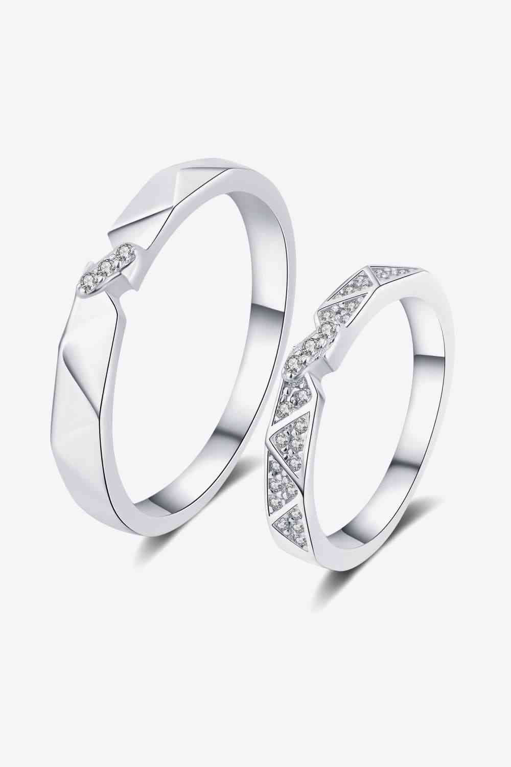Moissanite Minimalist Rhodium-Plated Ring - Ladyez