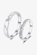 Moissanite Minimalist Rhodium-Plated Ring - Ladyez