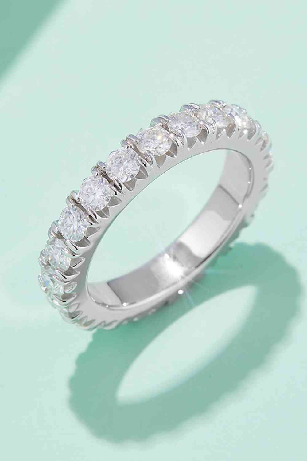 Adored 2.3 Carat Moissanite 925 Sterling Silver Eternity Ring - Ladyez