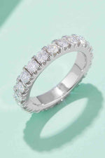 Adored 2.3 Carat Moissanite 925 Sterling Silver Eternity Ring - Ladyez