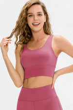 Scoop Neck Long Sports Bra - Ladyez
