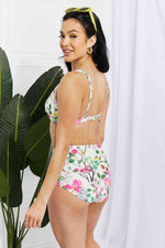 Marina West Swim Take A Dip Twist High-Rise Bikini in Cream - Ladyez