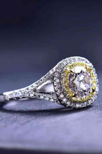 Two-Tone 1 Carat Moissanite Ring - Ladyez